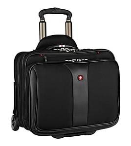 Wenger Patriot II Two Piece 17 Polyester Rolling Laptop Bag, Black (602685)