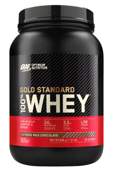 Optimum Nutrition Extreme Milk Chocolate, Gold Standard 100% Whey Protein Powder (896g)