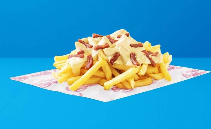 Frites sauce Oui Oui lardons