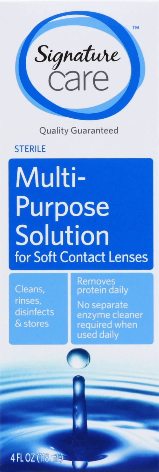 Signature Care Sterile Multi Purpose Contact Lenses Solution (4 oz)