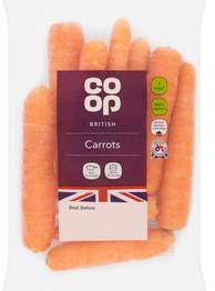 Co-op British Carrots 500g