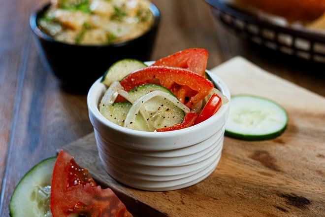 Side Cucumber Tomato Onion Salad