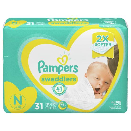 Pampers Swaddlers Diapers Size N