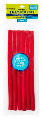 No Heat Foam Rollers 7/16in, 6-Count