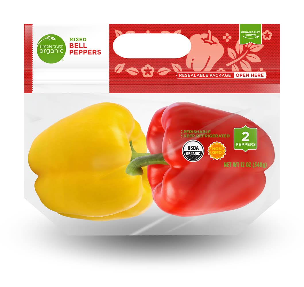 Simple Truth Organic Mixed Bell Peppers (12 oz, 2 ct)