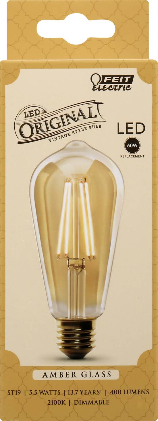Feit Electric Amber Glass Original Led Light Bulb (1 ct)