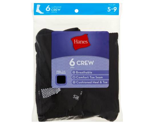 Hanes Cushioned Crew Socks (6 ct)