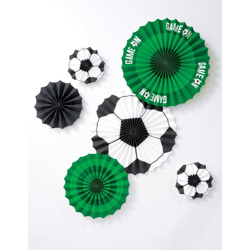 Party City Corner Kick Soccer Paper Fan Decorations