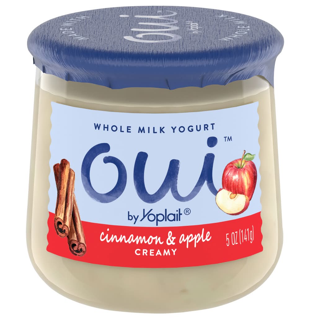 Oui By Yoplait Creamy Whole Milk Yogurt, Cinnamon-Apple (5 oz)