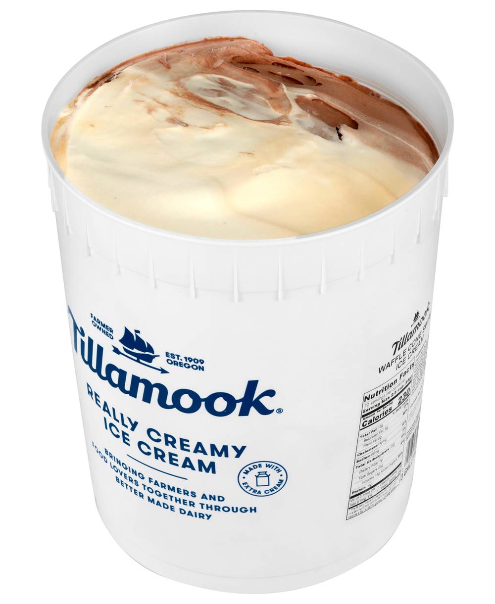 Tillamook Waffle Cone Swirl Ice Cream (3 gal)