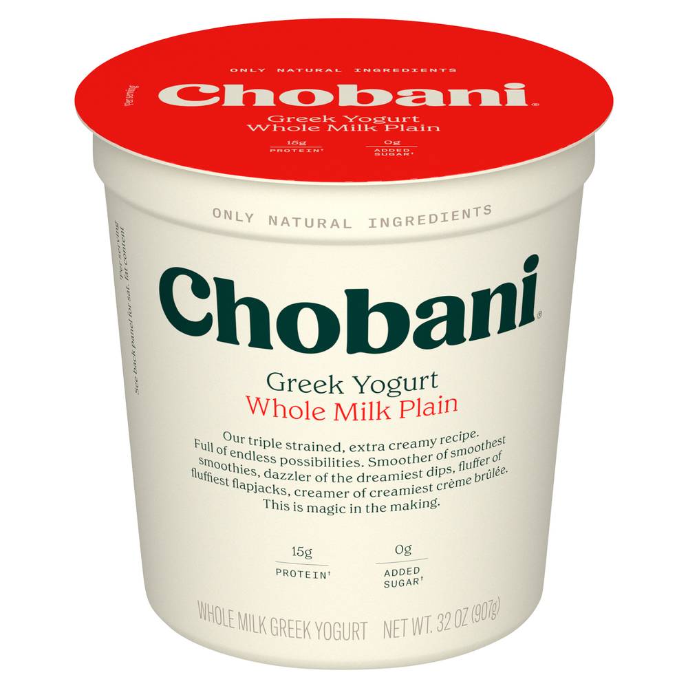 Chobani Whole Milk Plain Greek Yogurt (2 lbs)