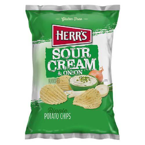 Herr's Sour Cream & Onion Ripple Potato Chips - 7.75oz
