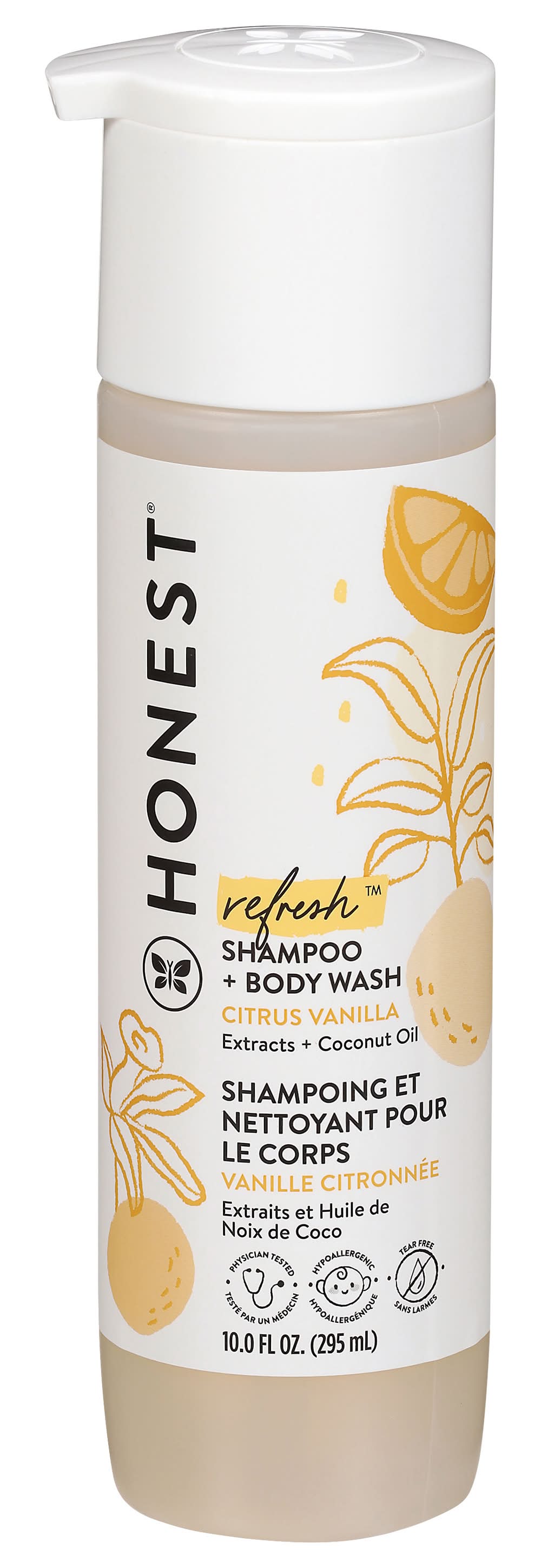Honest Refresh Shampoo & Body Wash, Citrus Vanilla (10 fl oz)