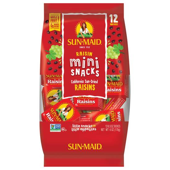 Sun-Maid Mini-Snacks California Sun-Dried Raisins (12 ct)