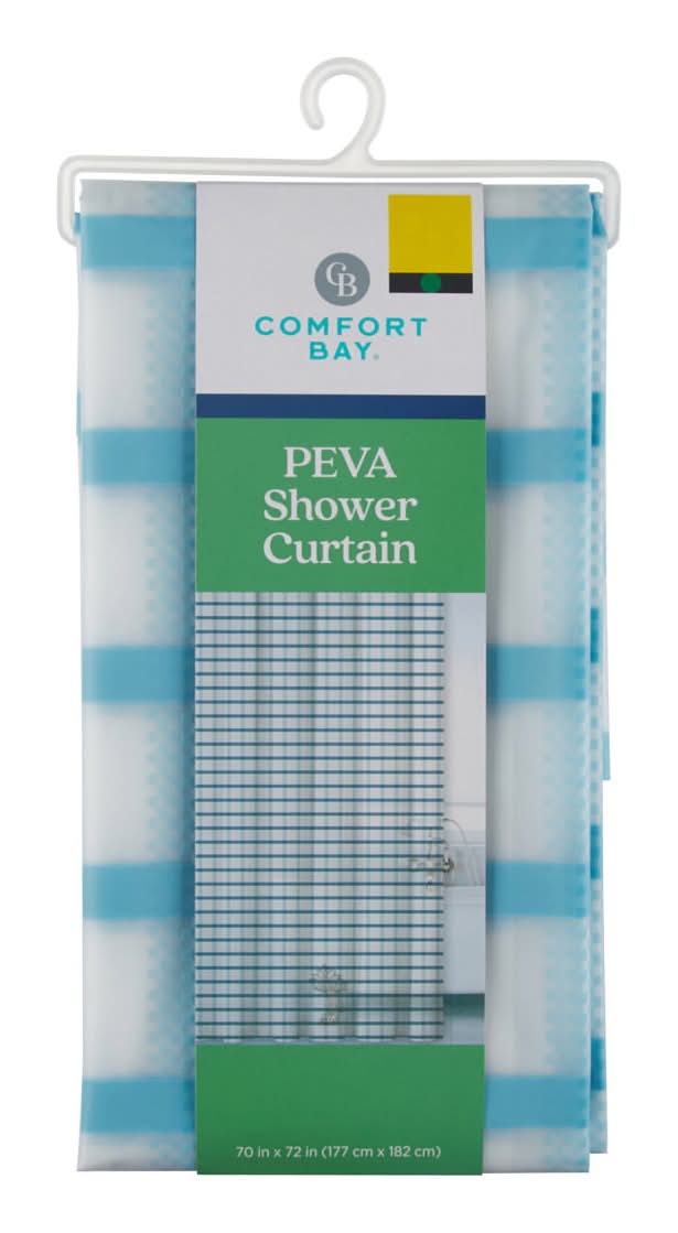 Comfort Bay Peva Shower Linear Curtain 2 Assorted Styles