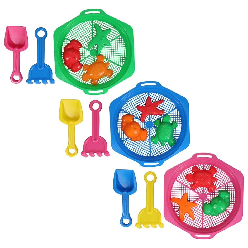 Outdoor Fun Plastic Sand Sifters, 3-pc. Sets