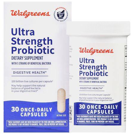 Walgreens Ultra Strength Probiotic Once-Daily Capsules (30 ct)