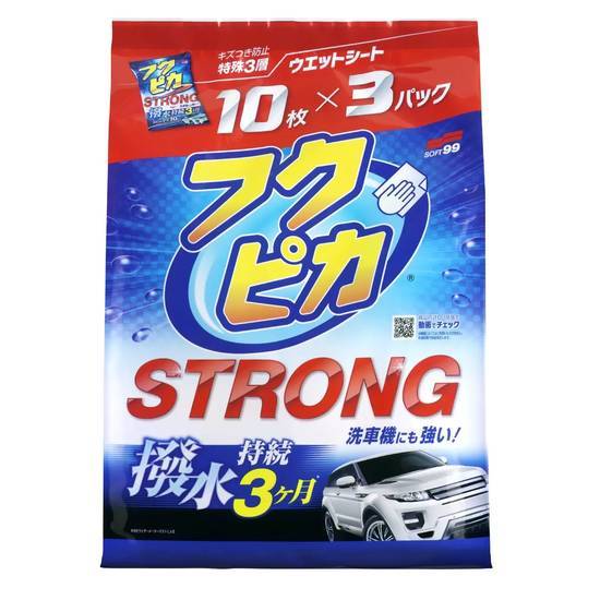 SOFT99 フクピカSTRONG 撥水持続3ケ月(ボディ用10枚ｘ3パック