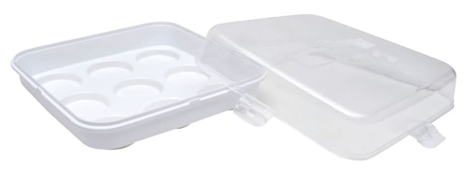 Surefresh Reusable Plastic Cupcake Containers With Lids, White