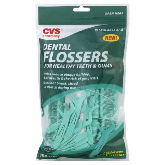 Cvs Intense Mint Dental Flossers (150 ct)