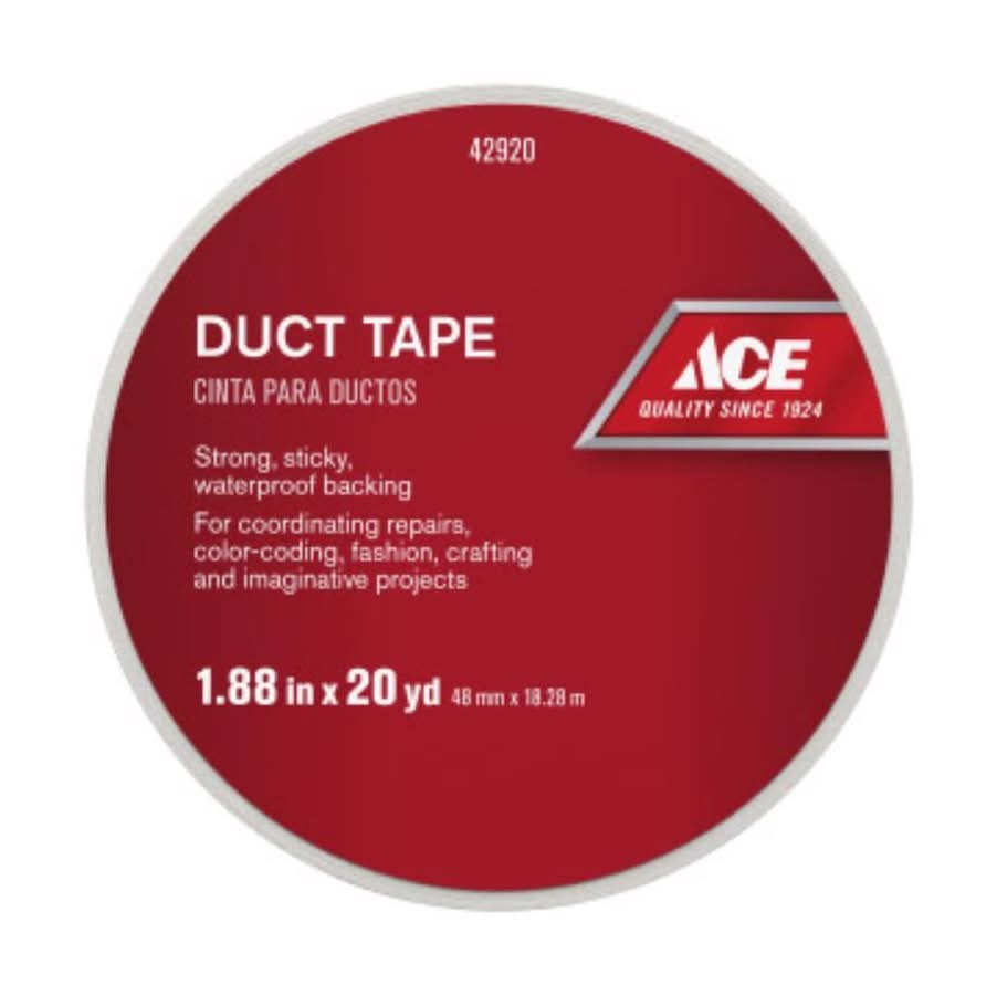 ACE 1.88 In. W X 20 Yd L White Solid Duct Tape