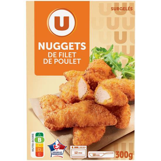 Les Produits U - Nuggets de filet de poulet (300g)