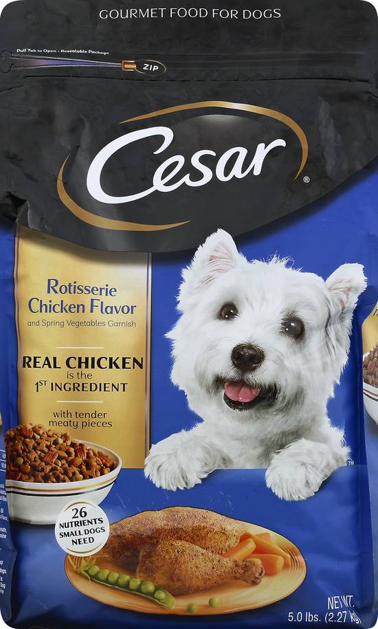 Cesar Rotisserie Chicken & Spring Vegetables Garnish Dog Food