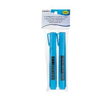 Equation surligneurs à pointe large (2 unités, bleu) - broad tip highlighters  (2 units, blue)