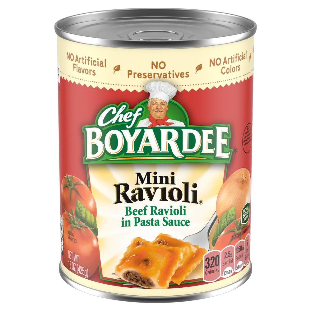 Chef Boyardee Mini Beef Ravioli in Pasta Sauce