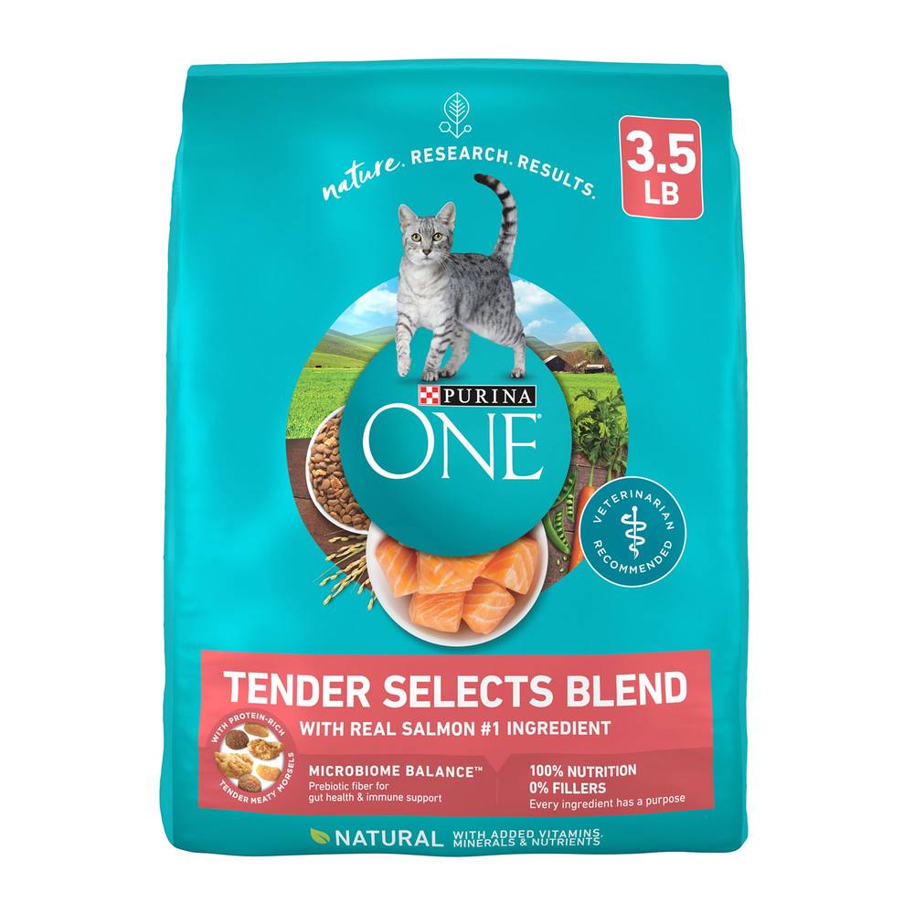 Purina ONE® Tender Selects Everyday Nutrition Adult Cat Dry Food - Chicken (Flavor: Salmon & Tuna, Color: Assorted, Size: 3.5 Lb)