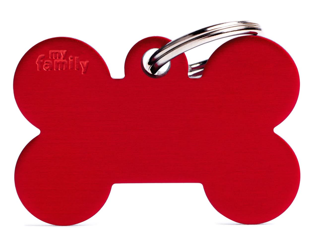 MyFamily Aluminum Red Bone ID Tag, 1 Large