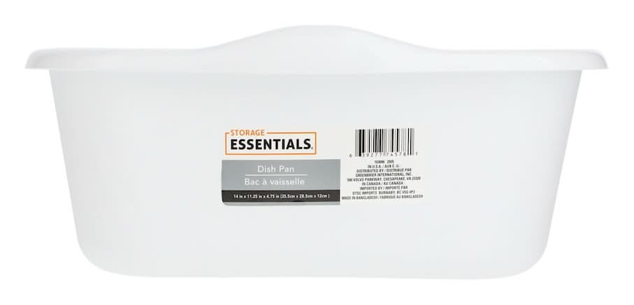 Storage Essentials Plastic Dish Pan