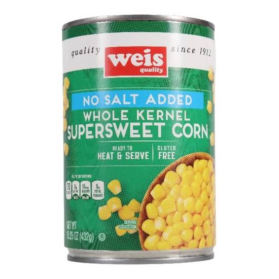 Weis Quality Whole Kernel Corn Yellow No Salt Added