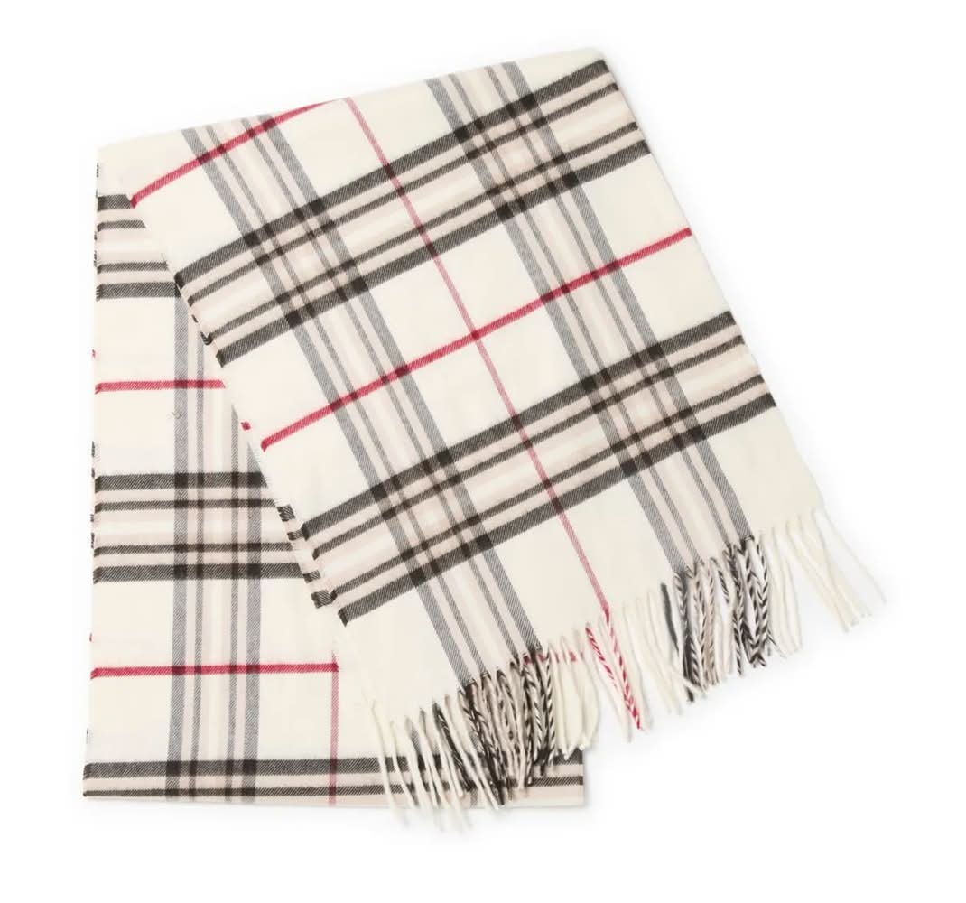 V. Fraas Cashmink Muffler Scarf (Off White One Size)