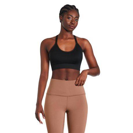 Athletic Works Women's Cami Yoga Bra, M, Black