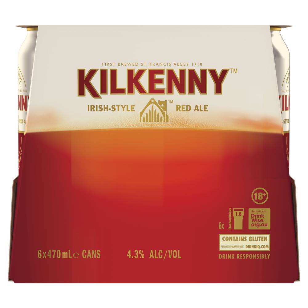 Kilkenny Irish Style Red Ale Beer (6 x 470mL)
