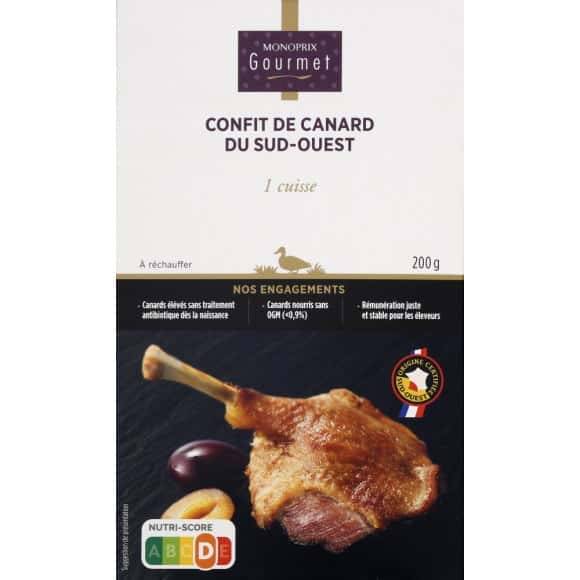 Monoprix Gourmet Cuisse Canard Confit Le Paquet De 200G