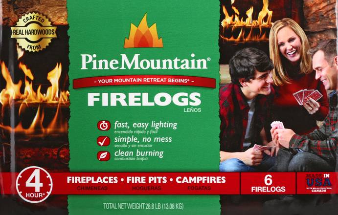 Pine Mountain Firelogs 4-Hour Fire (6 firelogs) | Delivery Near You | Uber  Eats