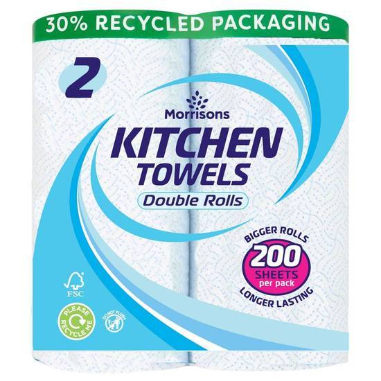 Morrisons Double Kitchen Rolls 2pk