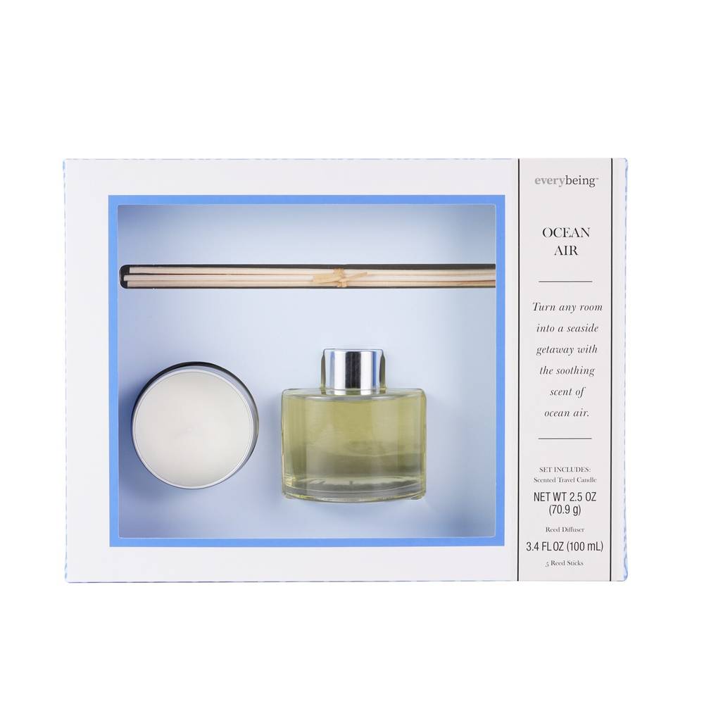 Everybeing Ocean Air Candle & Diffuser Gift Set (3 ct)