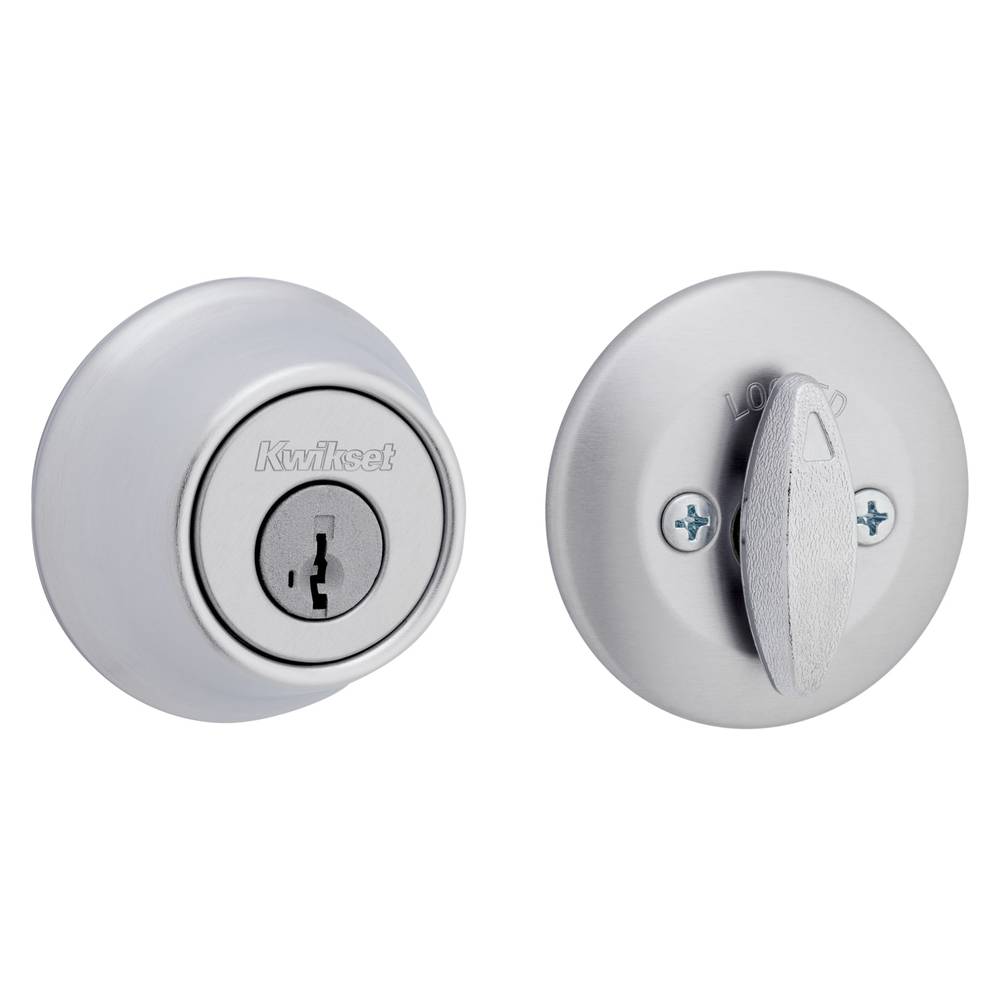 Kwikset Security 660 Series Satin Chrome Single Cylinder Deadbolt with SmartKey | 96600-748