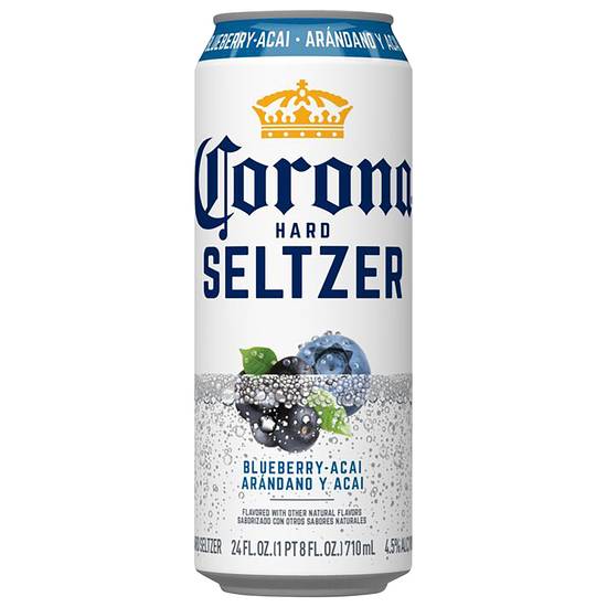 Corona Hard Seltzer Blueberry Acai Gluten Free Spiked Sparkling Water (24oz can)