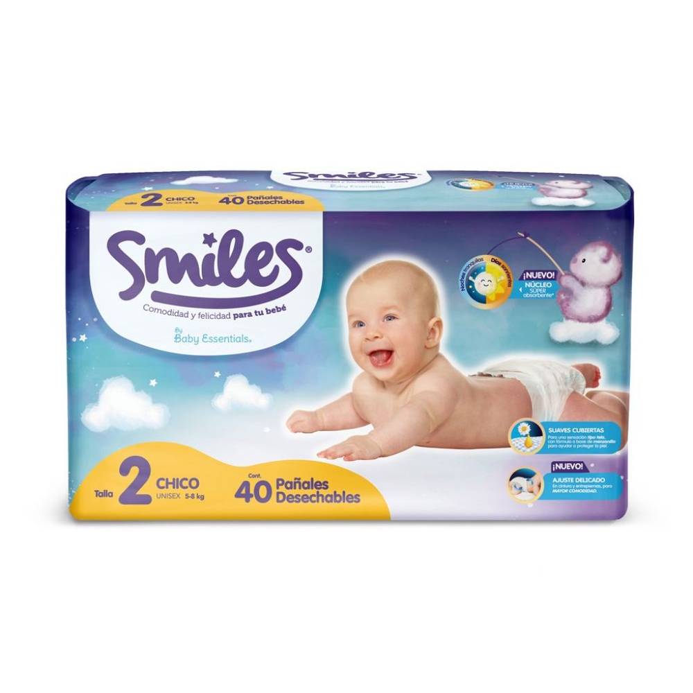 Baby Essentials · Pañal smiles etapa 2 ch