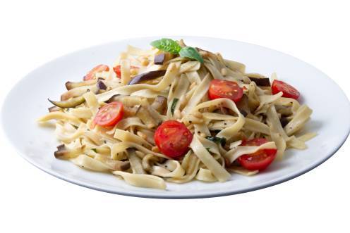 Tagliatelle with Eggplant and Pine Nuts