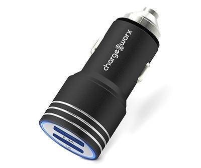 Black Dual-Port USB Car Charger