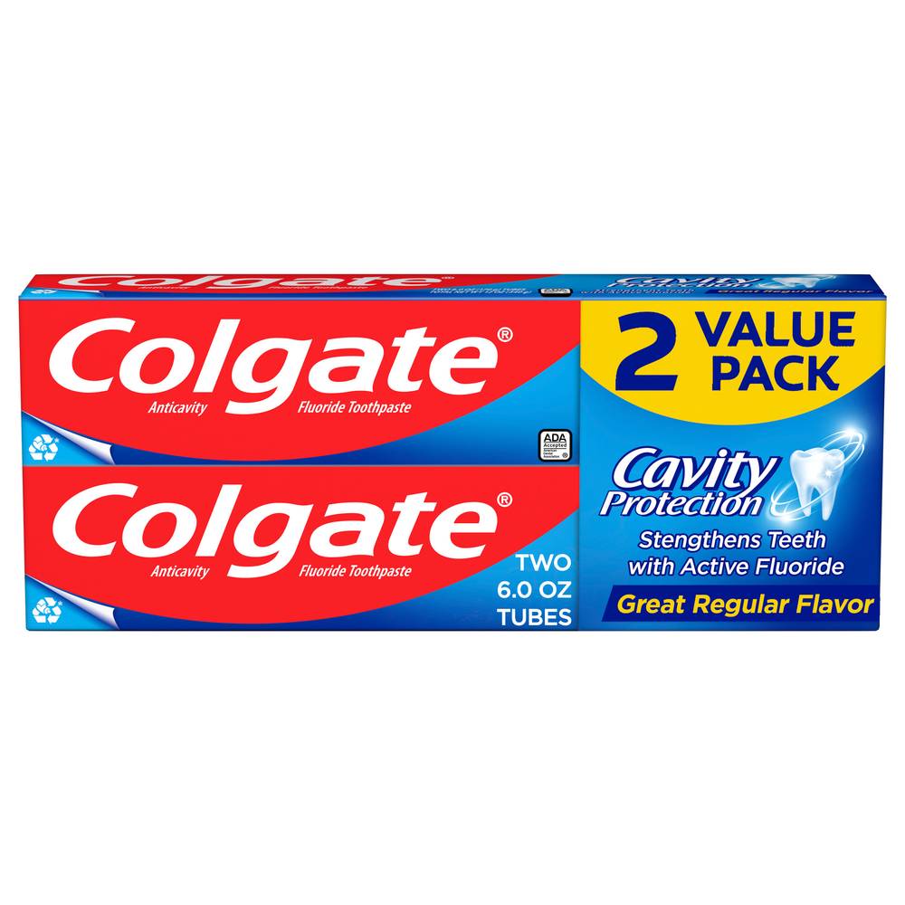 Colgate Cavity Protection Great Regular Flavor Toothpaste (12 oz, 2 ct)