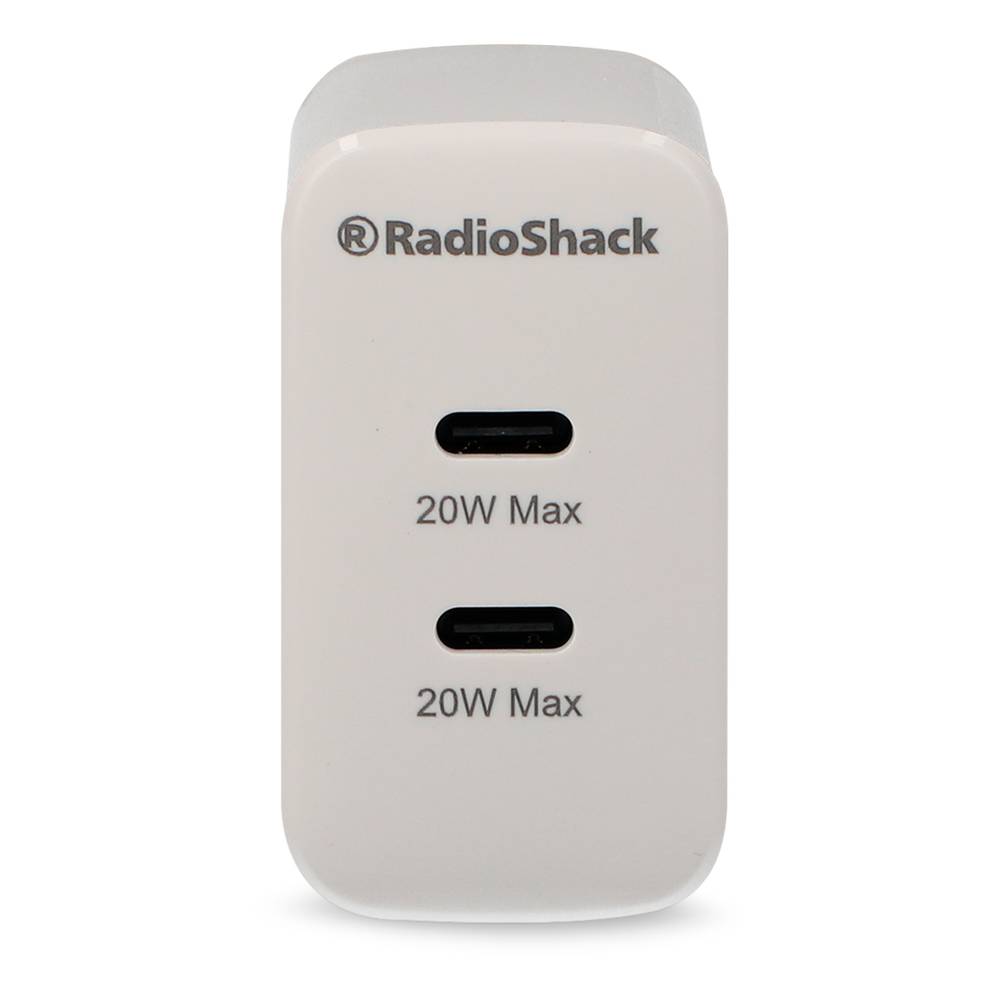 RadioShack · Cargador de pared doble usb-c, blanco