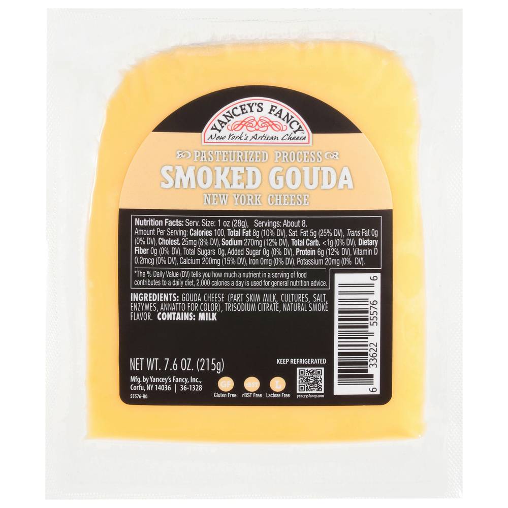 Yancey's Fancy Smoked Gouda Pasteurized Process Cheese (7.6 oz)