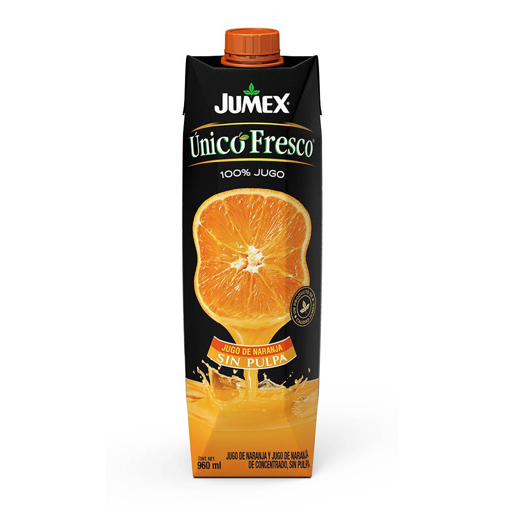 Jumex jugo de naranja único fresco sin pulpa (960 ml)