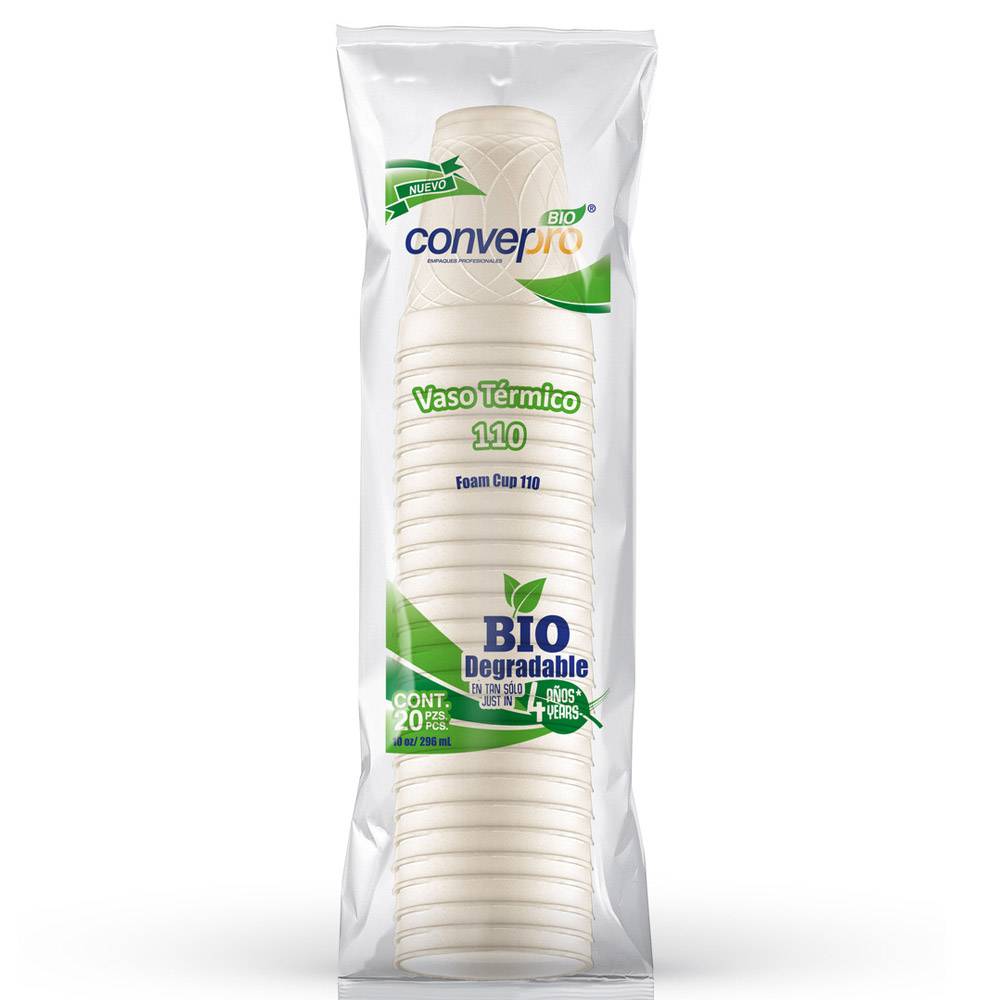 Converpro bio vaso térmico ecológico 110 (20 piezas)